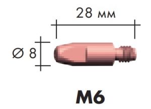 Контактный наконечник (контактор) ABICOR BINZEL горелок, 1.0 mm